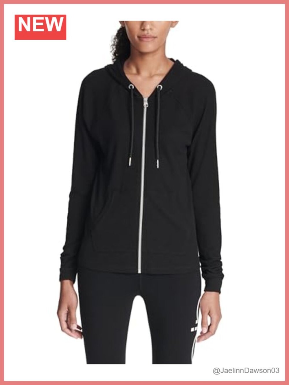 Calvin Klein Ruched Long Sleeve Zip Up Hoodie Wicking Fitted